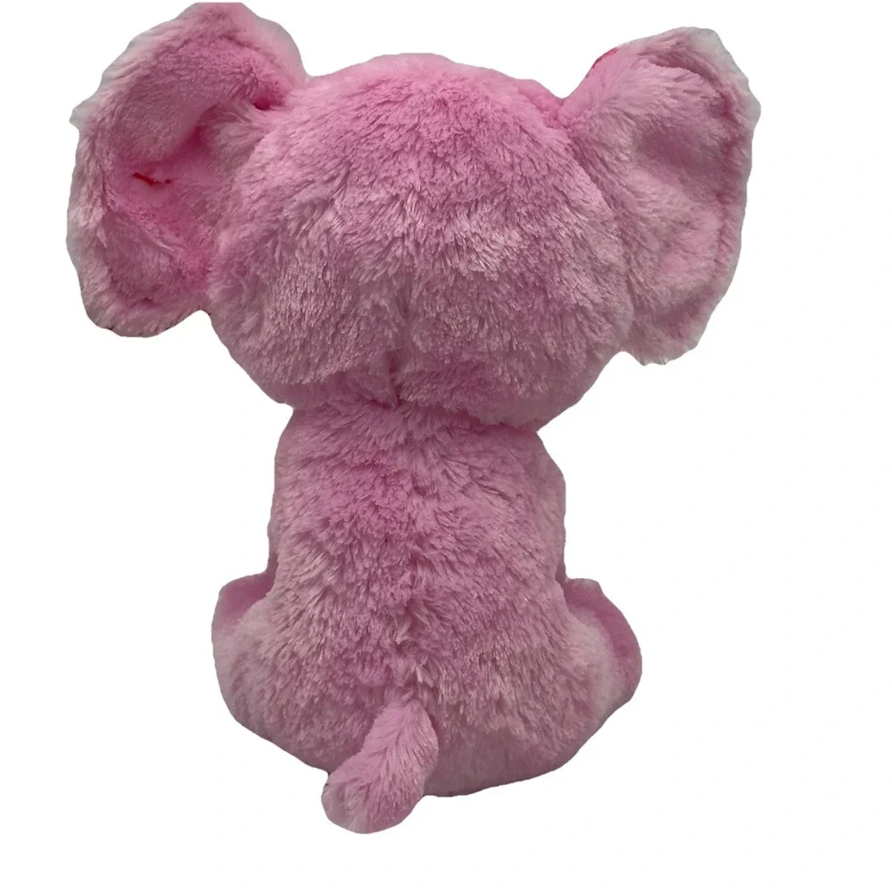 TY Beanie Boos - SUGAR the Elephant Glitter Eyes Regular Size 6 inch TySilk Pink